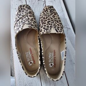 Bob's Leopard Slip Ons